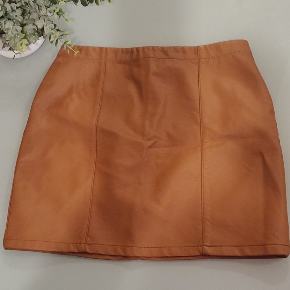 Forever 21 Faux Leather Mini Brown skirt